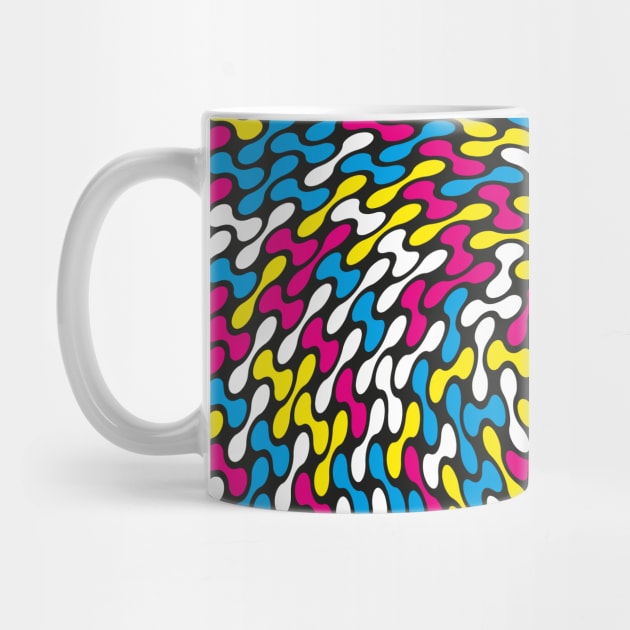 Twisted Metaballs Pattern (CMYK Colour) by John Uttley